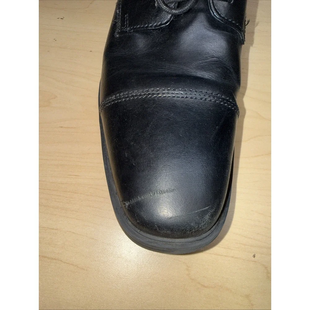 Clarks Mens Oxford Dress Shoes Black Leather Soft Cushion Lace Up 8m Perfect